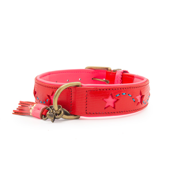 DWAM pink Star halsband 4 cm
