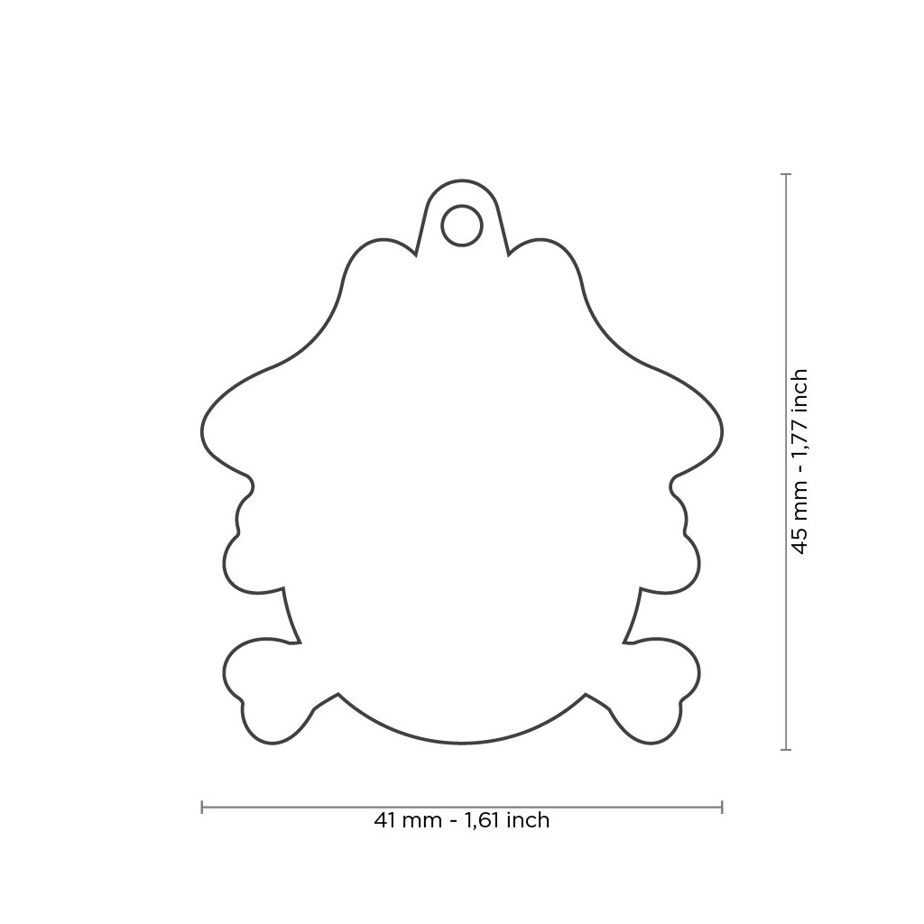 bronx teschio pirata hondenpenning