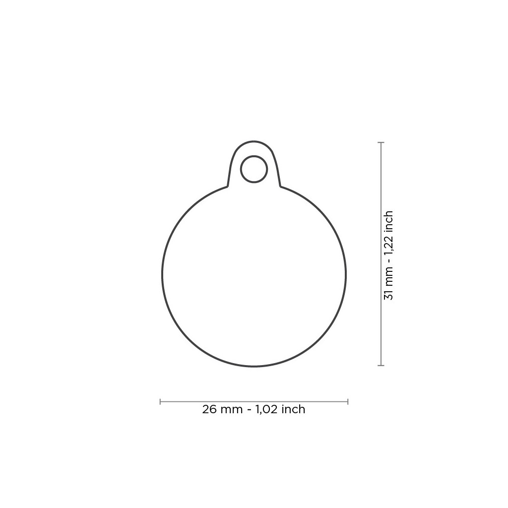 medium circle the boss rhombus hondenpenning
