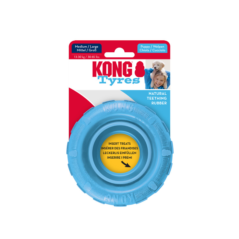 KONG Puppy Tyres blauw medium / large