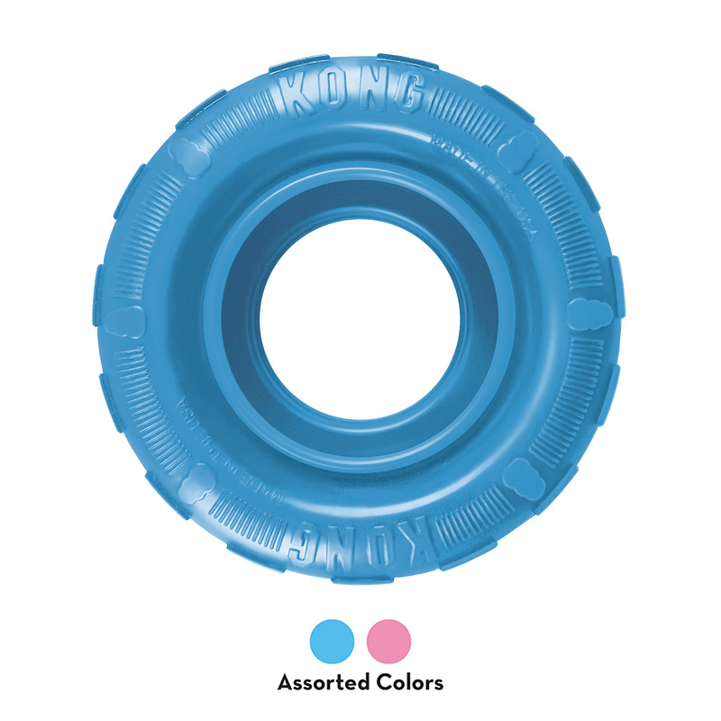 KONG Puppy Tyres blauw roze small
