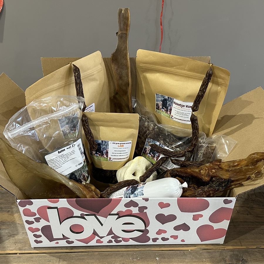 honden valentijnspakket groot