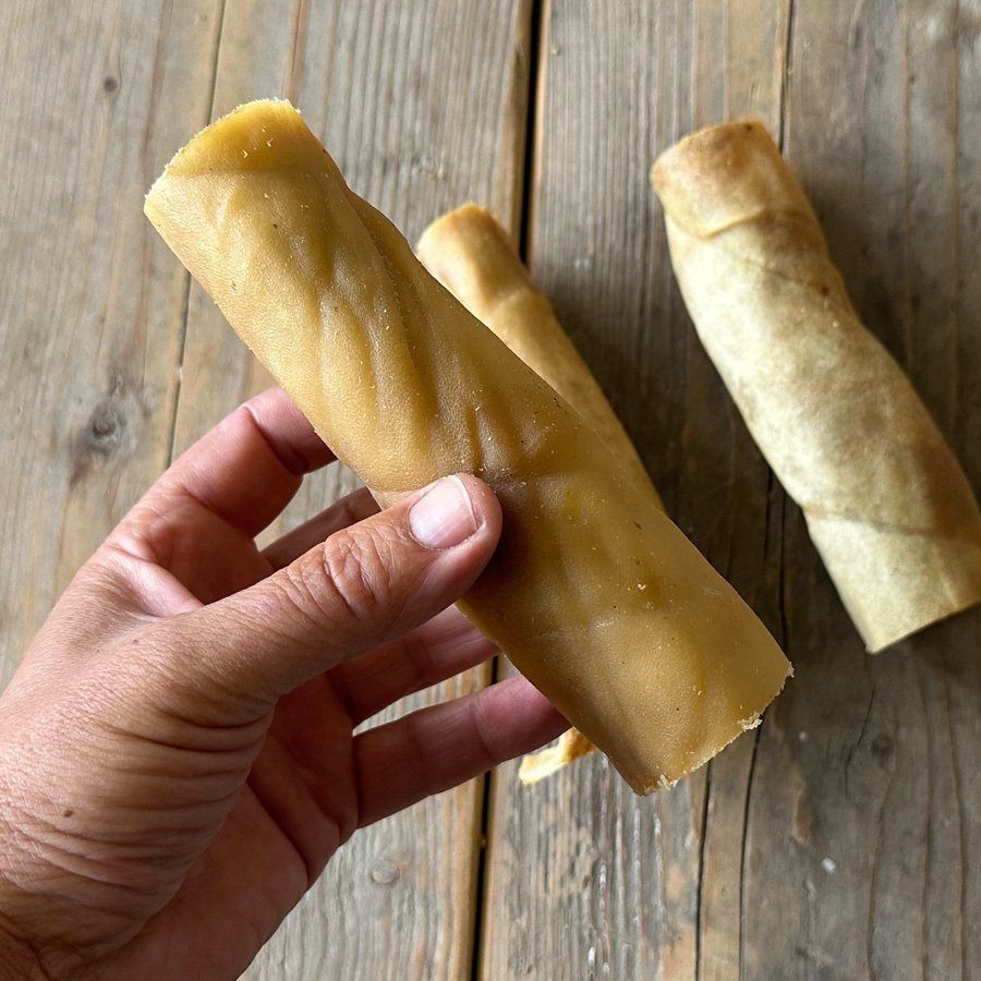 Geitenkophuid rolletjes 15cm