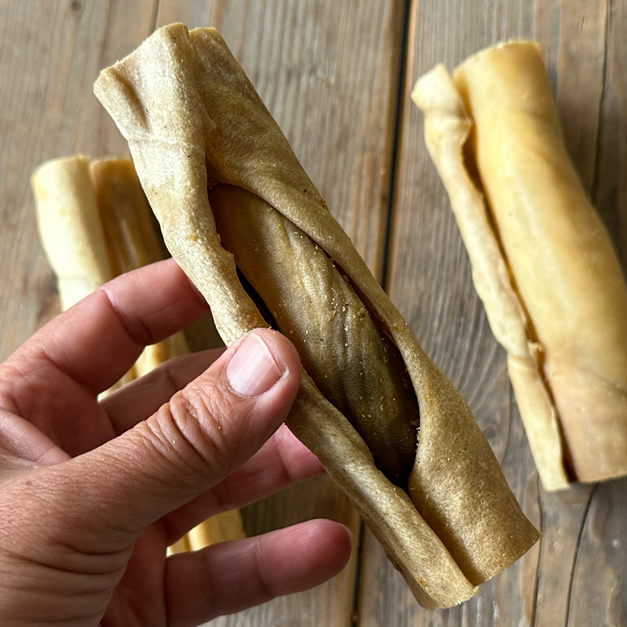 Lamskophuid rollen 15cm 500gram