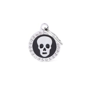 Glam Black Skull with Rhinestones