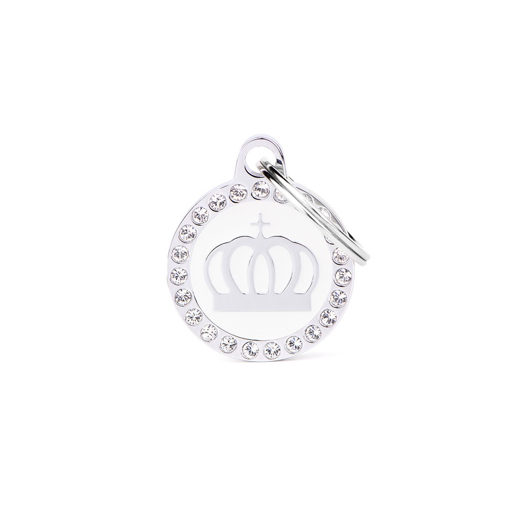 Glam White Crown with Rhinestones