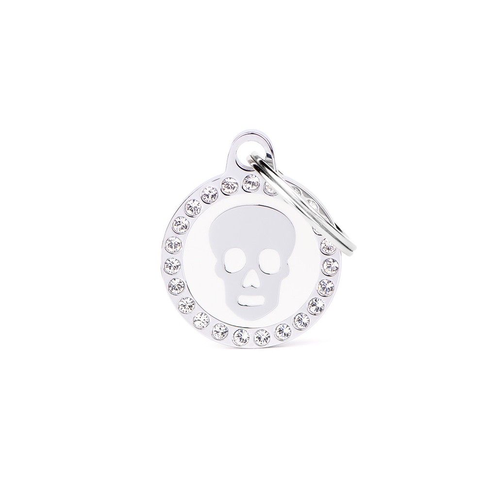 Glam White Skull with Rhinestones