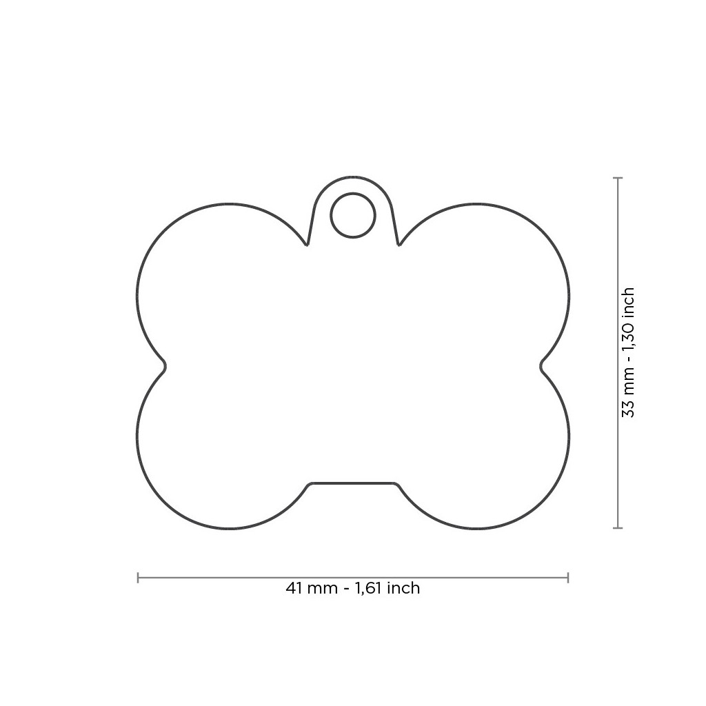 Hushtag Big Red Aluminum Bone with Rubber - Afbeelding 2