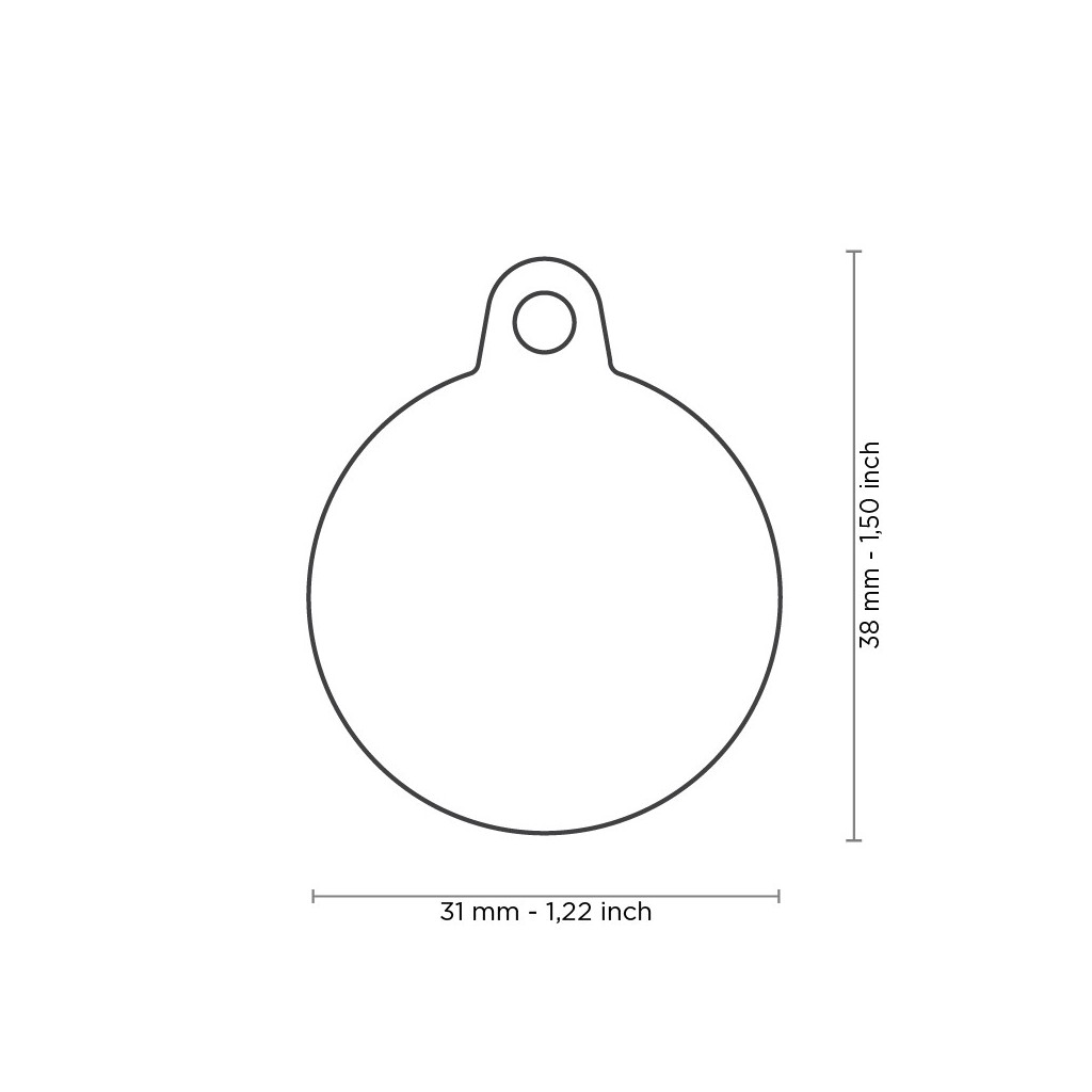 Hushtag Purple Aluminum Circle with Rubber - Afbeelding 2