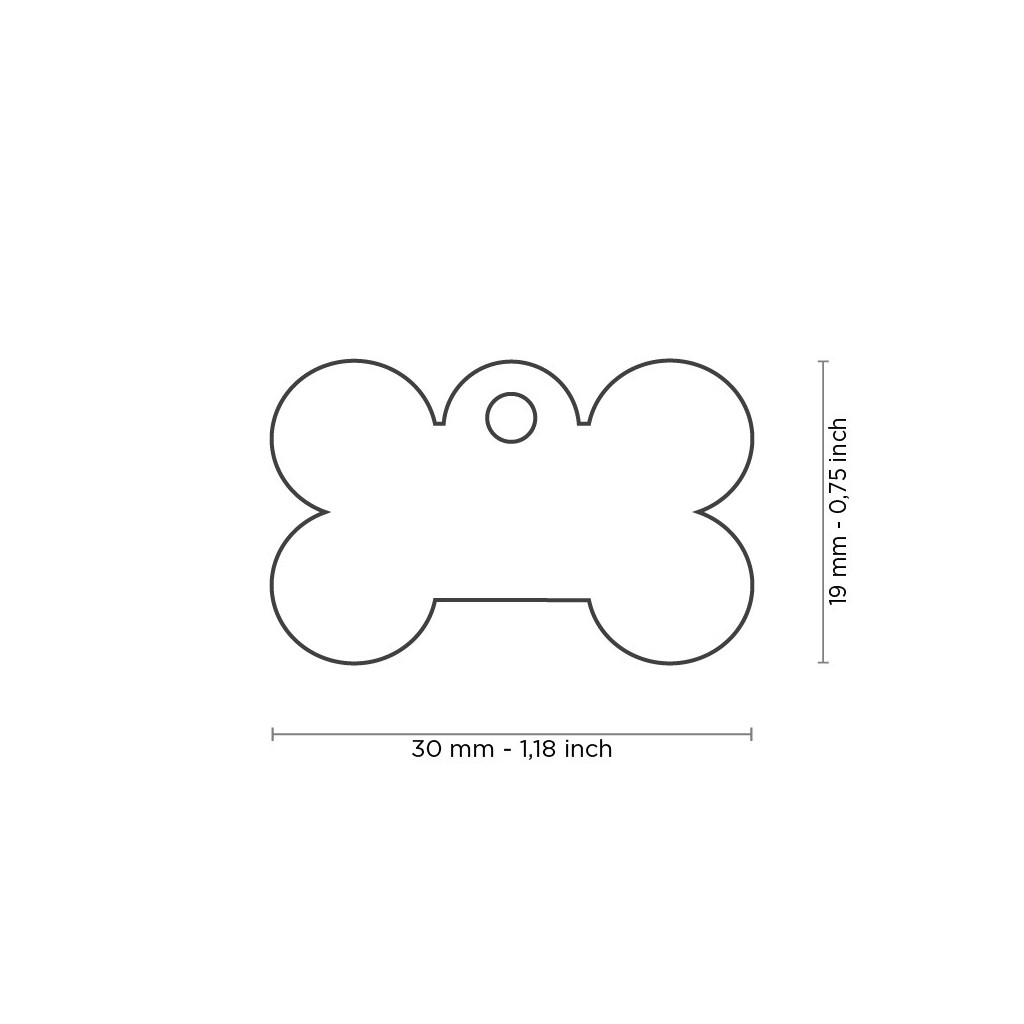 Glam Small Bone with Rhinestones