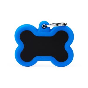 Hushtag Big Black Aluminum Bone with Blue Rubber