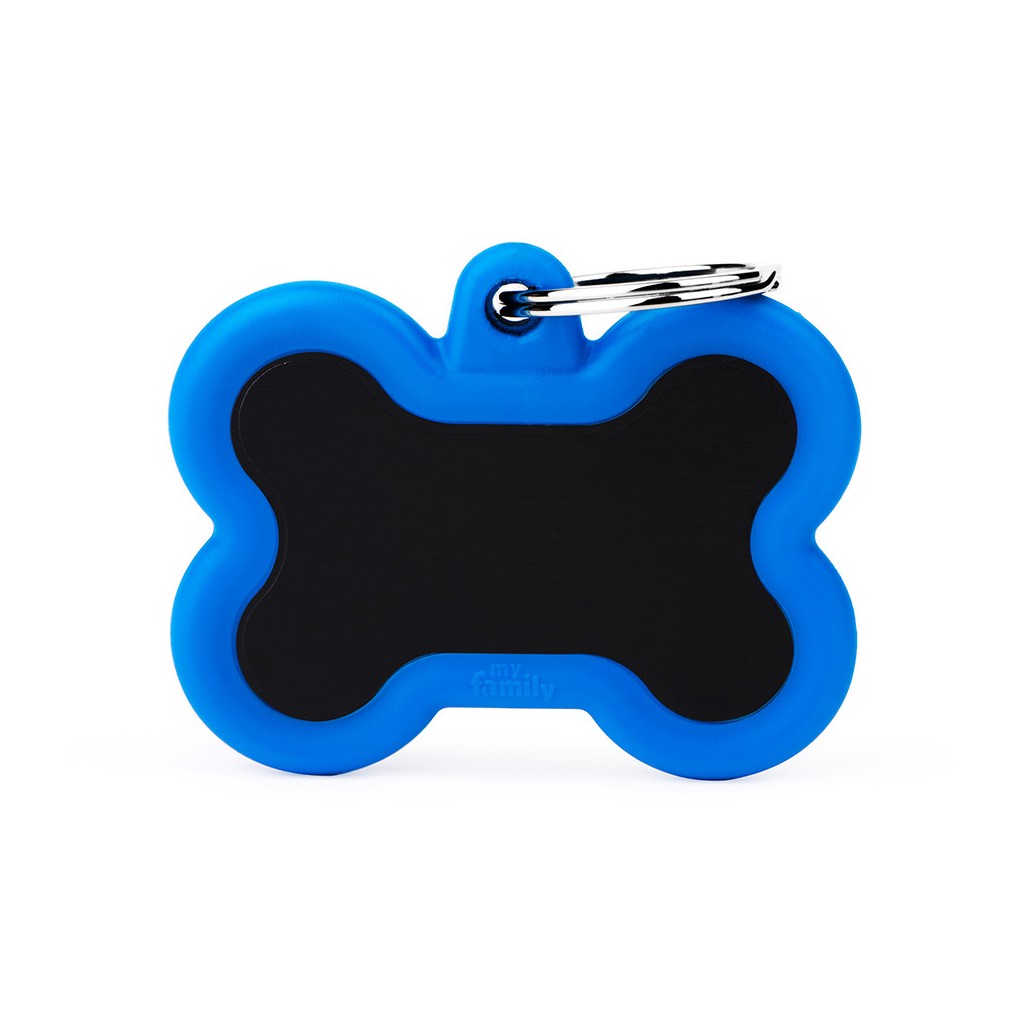 Hushtag Big Black Aluminum Bone with Blue Rubber