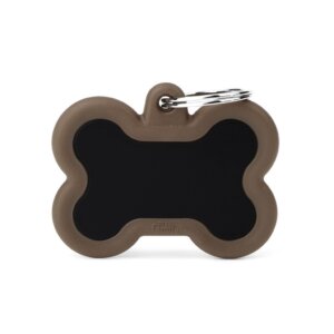 Hushtag Big Black Aluminum Bone with Brown Rubber