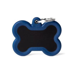 Hushtag Big Black Aluminum Bone with Dark Blue Rubber