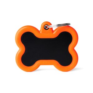 Hushtag Big Black Aluminum Bone with Orange Rubber