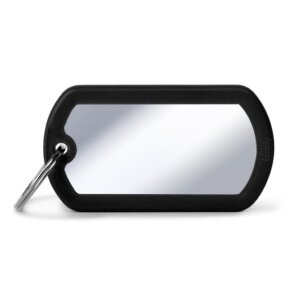 Hushtag Big Chrome-Plated Brass Military avec Caoutchouc Noir