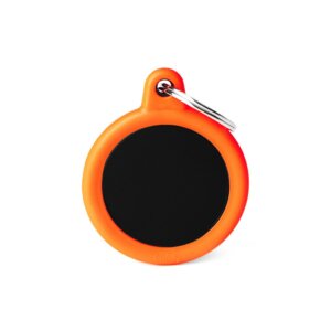 Hushtag Black Aluminum Circle with Orange Rubber