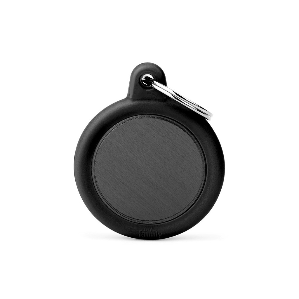 Hushtag Black Aluminum Circle with Rubber