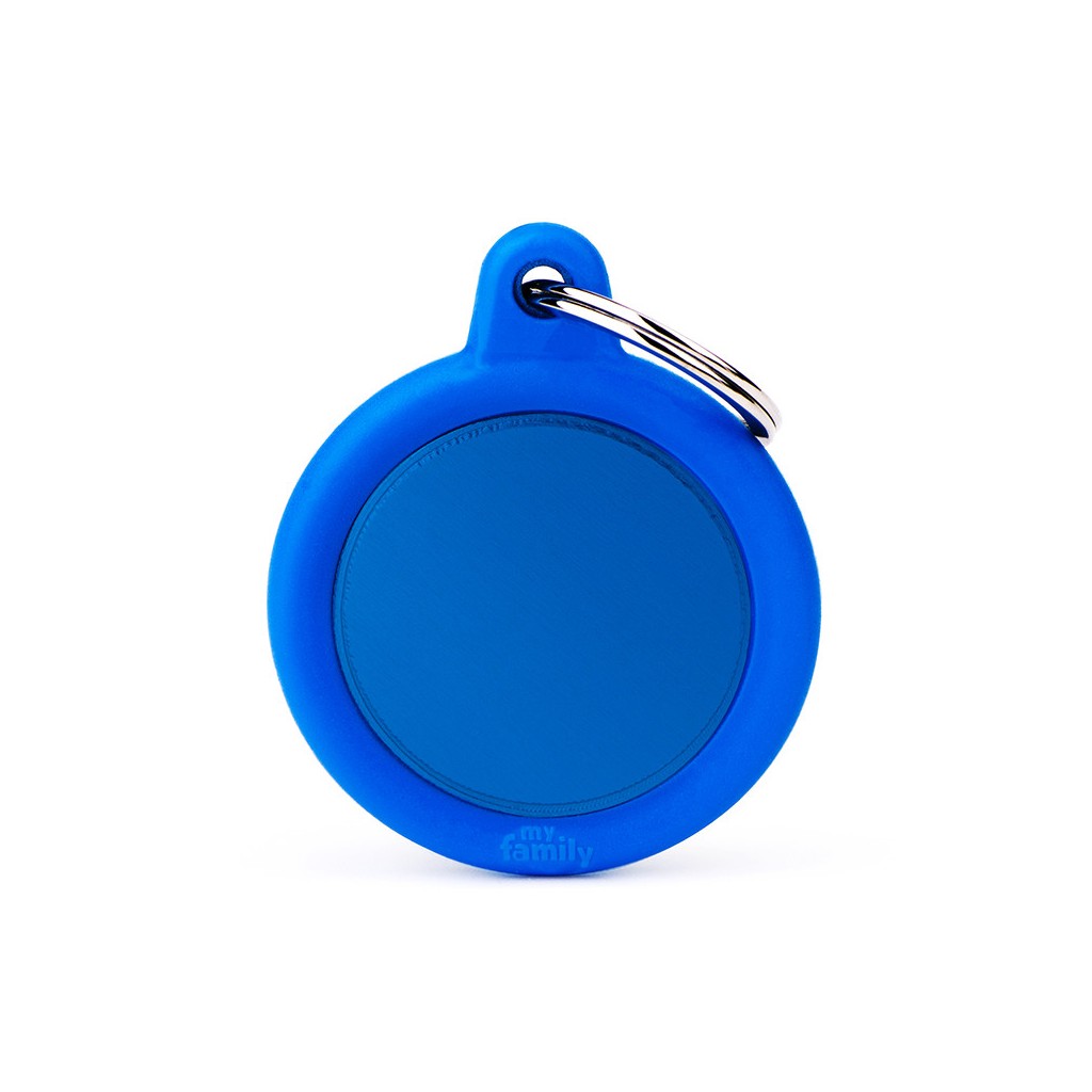 Hushtag Blue Aluminum Circle with Rubber