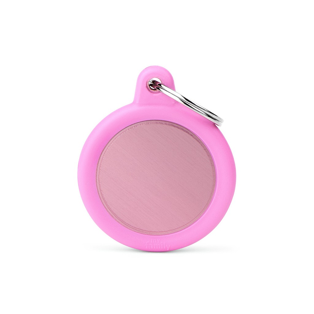 Hushtag Pink Aluminum Circle with Rubber