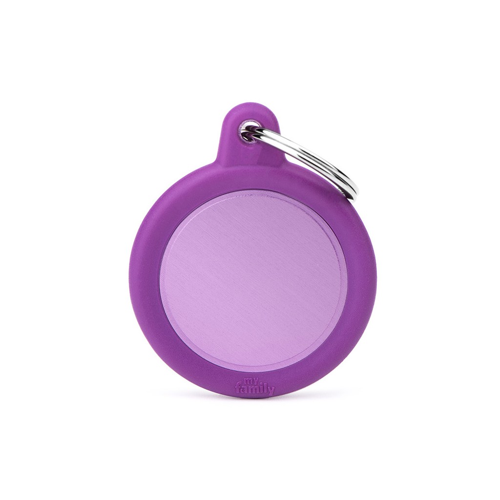 Hushtag Purple Aluminum Circle with Rubber
