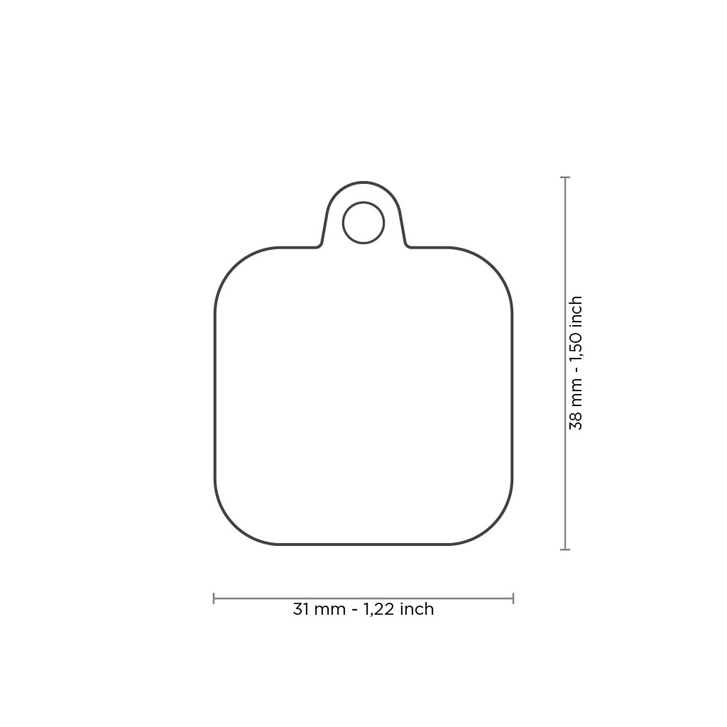 Hushtag Purple Aluminum Square with Rubber