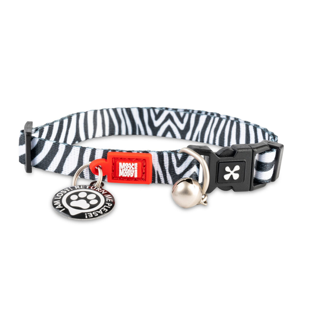 Kattenhalsband met slimme ID tag – Zebra