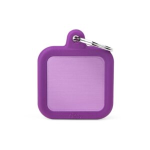 Hushtag Purple Aluminum Square with Rubber