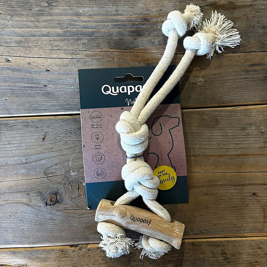 Twin tug handle dog toy Coffeewood Quapas