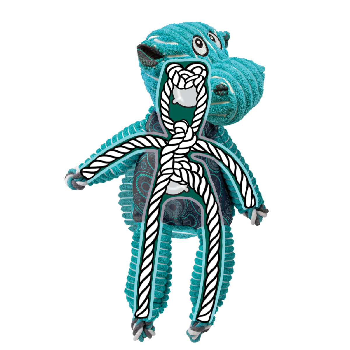 KONG Floppy Knots Hippo